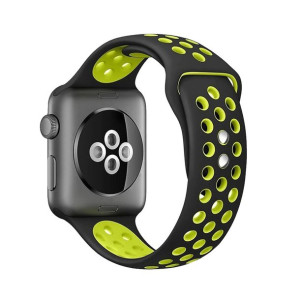 Pasek Crong Duo Sport Apple Watch 4/5/6/7/SE/8/Ultra 44/45/49mm (czarny/lim