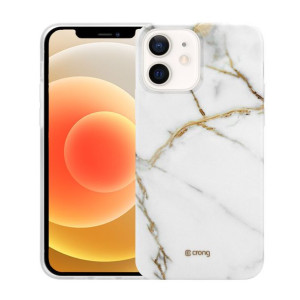 Etui Crong Marble Case Apple iPhone 12 mini (biały)