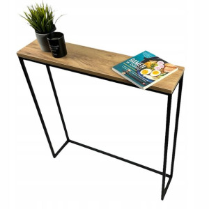 Konsola toaletka modern LOFT industrialna dąb 80x82x18cm