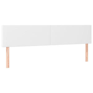 Zagłówki do łóżka, 2 szt., biały, 100x5x78/88cm, sztuczna skóra