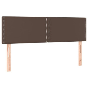 Zagłówki do łóżka, 2 szt., brąz, 72x5x78/88 cm, sztuczna skóra