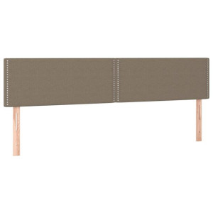 Zagłówki do łóżka, 2 szt., taupe, 80x5x78/88 cm, tkanina