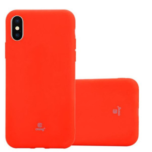 Etui Crong Soft Skin Cover Apple iPhone XS/X (czerwony)