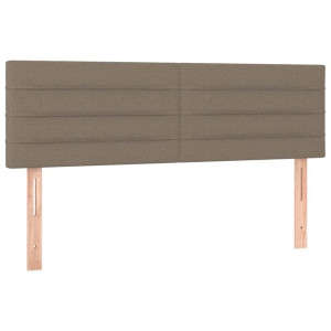 Zagłówki do łóżka, 2 szt., taupe, 72x5x78/88 cm, tkanina