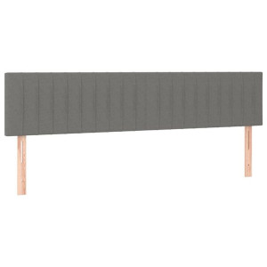 Zagłówki do łóżka, 2 szt., ciemnoszary, 100x5x78/88 cm, tkanina