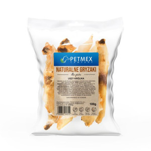 PETMEX Ucho królika gryzak naturalny 100g