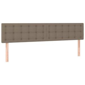 Zagłówki do łóżka, 2 szt., taupe, 100x5x78/88 cm, tkanina