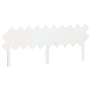 Wezgłowie łóżka, białe, 196x3x80,5 cm, lite drewno sosnowe