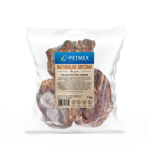 PETMEX Kolana wołowe z mięsem gryzak naturalny 1kg