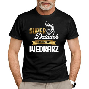 Super Dziadek Urodzony Wędkarz DZIEŃ DZIADKA prezent dla dziadka wędkarza