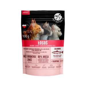Karma mokra dla kota PET REPUBLIC z łososiem 100 g
