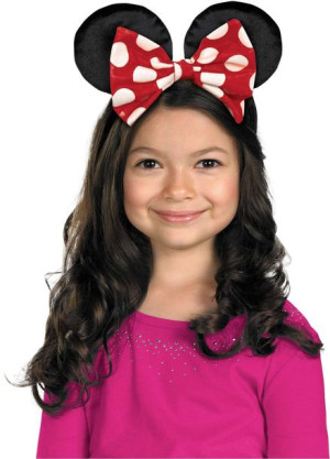 Opaska do włosów Uszy Myszki Minnie z kokardką