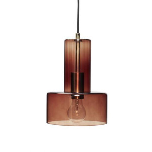 Lampa wisząca Ripple szklana brązowa Hubsch