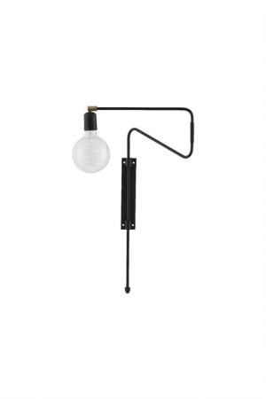 Lampa ścienna Swing czarna House Doctor