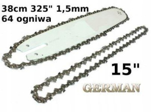 PROWADNICA 15'' 2x ŁAŃCUCH do piły piła Husqvarna