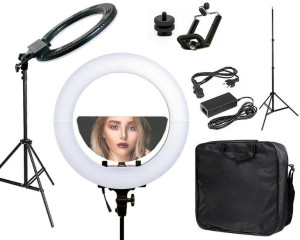 LAMPA RING 75W slim LED zmiana BARWY MOCY + STATYW