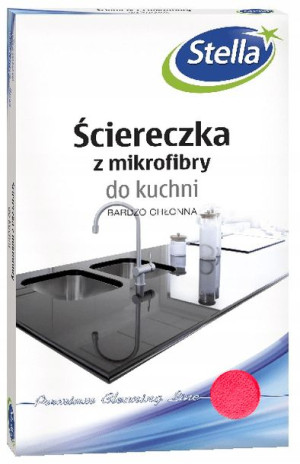 Ścierka mikrofibra (mikrofaza) Stella czerwona