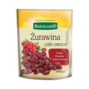 Żurawina całe owoce BAKALLAND suszona 200 g