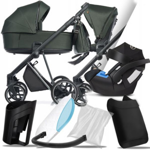 Wózek 3w1 Roan Ivi Black Forest I + Cybex Aton 5