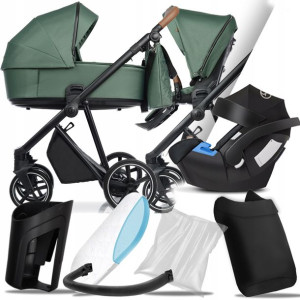 Wózek 3w1 Roan Ivi Boho Green I + Cybex Aton 5