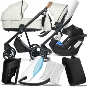 Wózek 3w1 Roan Ivi Pearl Shell I + Cybex Aton 5