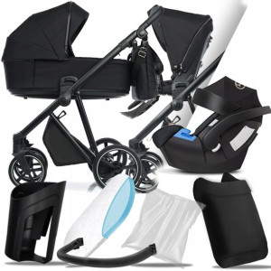 Wózek 3w1 Roan Ivi True Black I + Cybex Aton 5