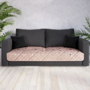 Narzuta Na Fotel Lub Sofę 70 X 160 Cm Pudrowy Róż