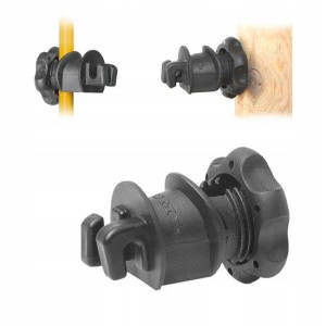 Izolator z nakrętką do drutu i plecionki ISOBLOC-25 szt.