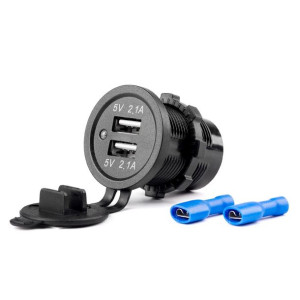 Wodoodporna ładowarka z gniazdami 2xusb 12/24v mod-04