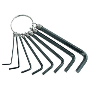 Klucze imbusowe kpl. 8 szt 2,0-10mm, na kółku