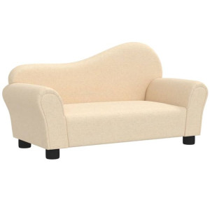 Sofa dla dziecka, kremowa, obita tkaniną
