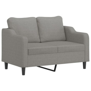 Sofa 2-osobowa, ciemnoszara, 120 cm, tapicerowana tkaniną