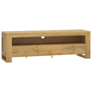Szafka telewizyjna, 110x30x35 cm, lite drewno tekowe