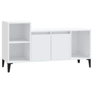 Szafka pod TV, biała, 100x35x55 cm, materiał drewnopochodny