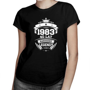 1983 Narodziny legendy 40 lat koszulka na 40 urodziny prezent na urodziny