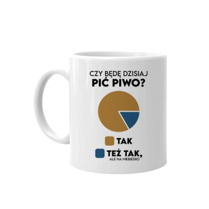Czy będę dzisiaj pić piwo? Tak Też tak ale na niebiesko Kubek dla piwosza