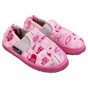 Kapcie dziewczęce Nanga GIRLS GANG różowy bawełna