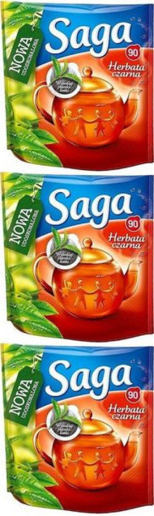 Herbata czarna w torebkach Saga 90szt - 1.4g x3