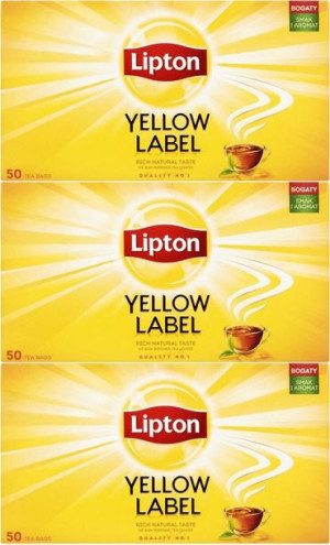 Herbata czarna w torebkach Lipton Yellow Label 50szt - 2g x3