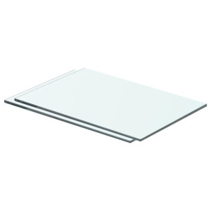 Półki, 2 szt., panel z przezroczystego szkła, 40 x 20 cm
