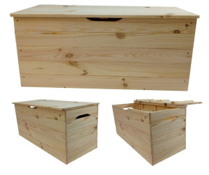 Skrzynia Sosnowa Kufer 34X075X33 KUD Rozmiar S 85L Naturalna Drewno sosnowe