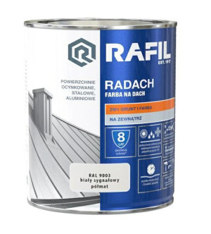 RAFIL Radach farba na dach biały sygnałowy półmat