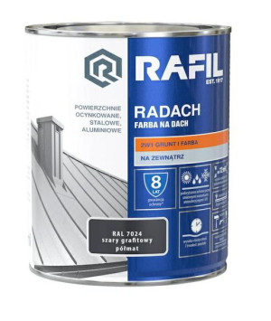 RAFIL Radach farba na dach szary grafitowy półmat