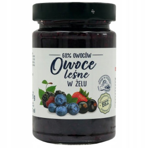 OWOCE LEŚNE W ŻELU frużelina 60% owoców 327ml