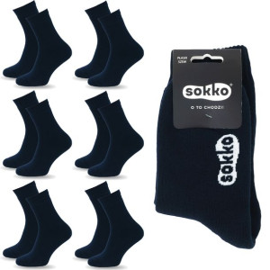 6x SOKKO Skarpety Bawełniane Grube Ciepłe Frotte 45-47