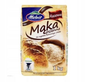 Mąka pszenna Melvit razowa 1 kg