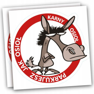 Naklejki smieszne karne OSIOŁ 50 szt