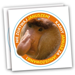 Naklejki karne wlepy  Janusz 50 szt