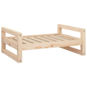 Legowisko dla psa, 75,5x55,5x28 cm, lite drewno sosnowe