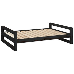 Legowisko dla psa, czarne, 105,5x75,5x28 cm, drewno sosnowe